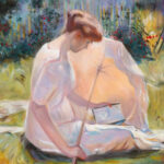 Lady with a parasol, originally by Frank Benson